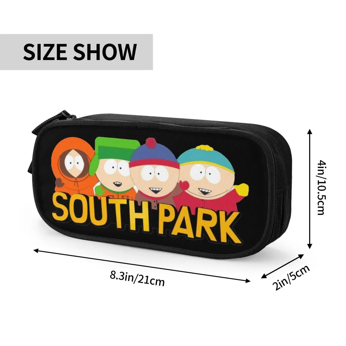 Cute Southparks Cartoon Anime Capacity Pencil Pen Case Stationery Bag Pouch Holder Box Organizer for Teens Girls Adults Student