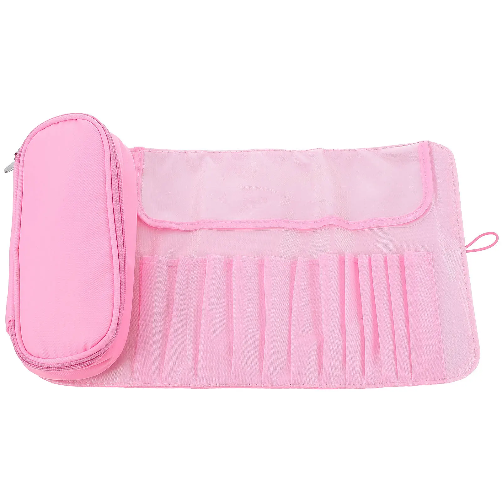 Folding Makeup Brush Bag Smooth Hand Feel Lightweight Easy Carry Stylish Look for Travel Tool Storage Pouch Case