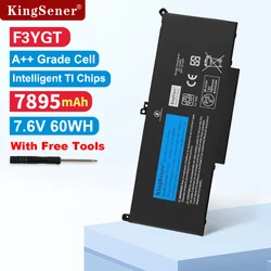 KingSener-Batterie pour ordinateur portable DELL Latitude, F3Yight60WH, 12, 7000, E7280, E7ginning, E7380, ECafe 90, E7480, E7490, F3Yight2X39G, DJ1J0