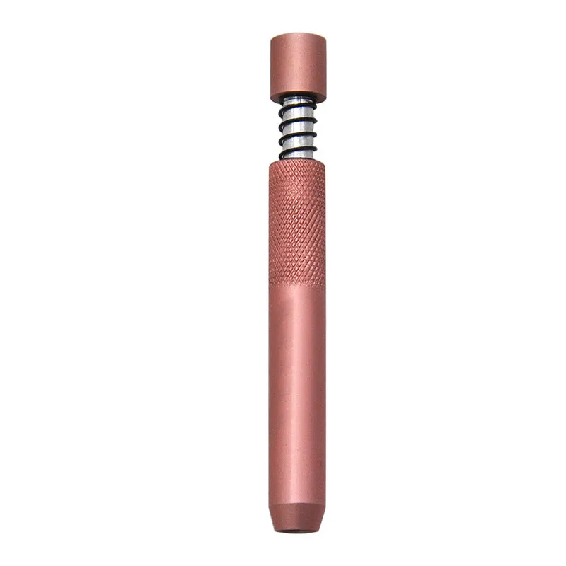 Metal Smoking Hose Portable Press Metal Spring Smoking Hose Metal Smoking Tube Multicolor Aluminum