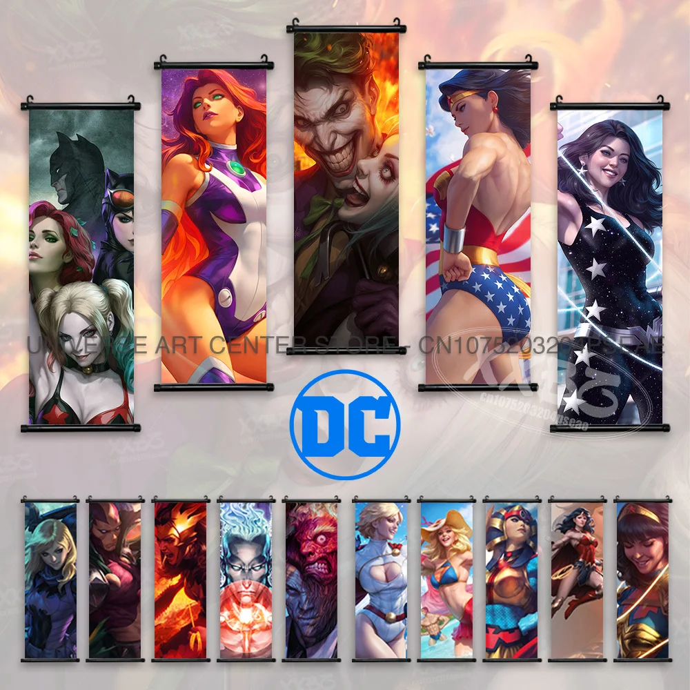 

Batman Poster Joker Comics Hanging Painting Batgirl Home Decor Harley Quinn Wall Artwork Poison Ivy Scrolls Picture Wallpaper