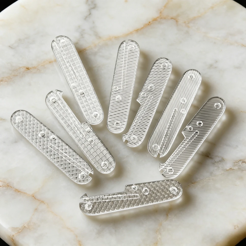 1 Pair Colorful Acrylic Handle Scales for 91mm Swiss Army Knives, Anti-Slip DIY Grip Upgrade Parts