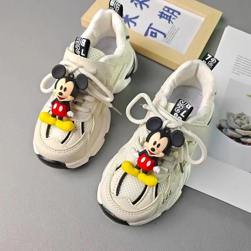 

r‌eal pictures 2025 new winter spring autumn cat and mouse mickey Minnie cartoon girls children kids sprots Casual Shoes flats