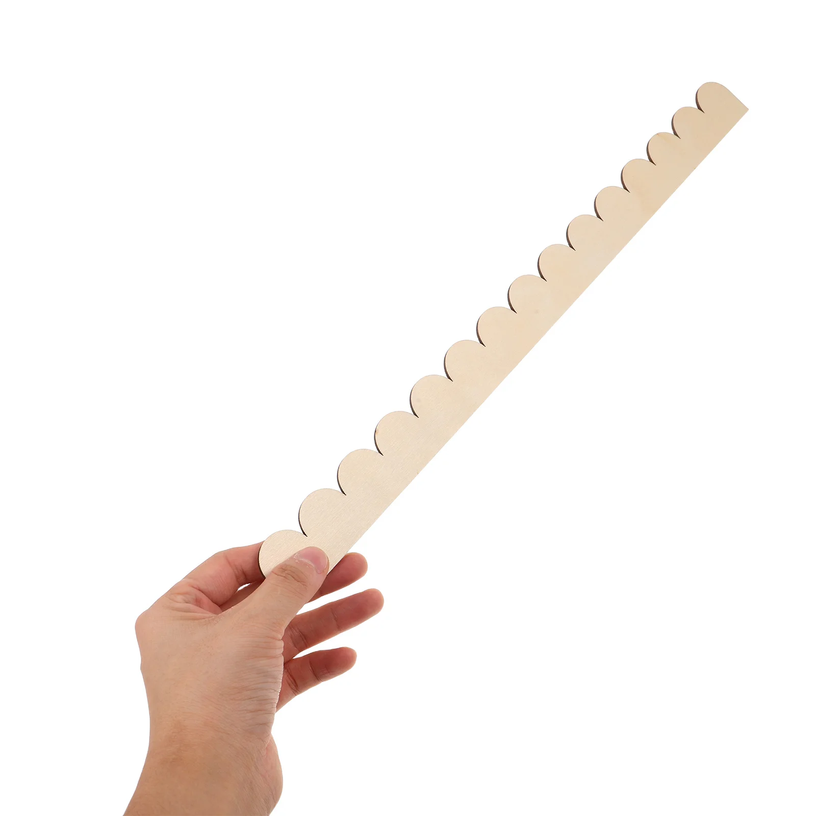 

24Pcs Scalloped Wood Molding Trim for Cabinets DIY Unfinished Decorative Edge Strip Wall Shelf Frame Bedroom Living Room