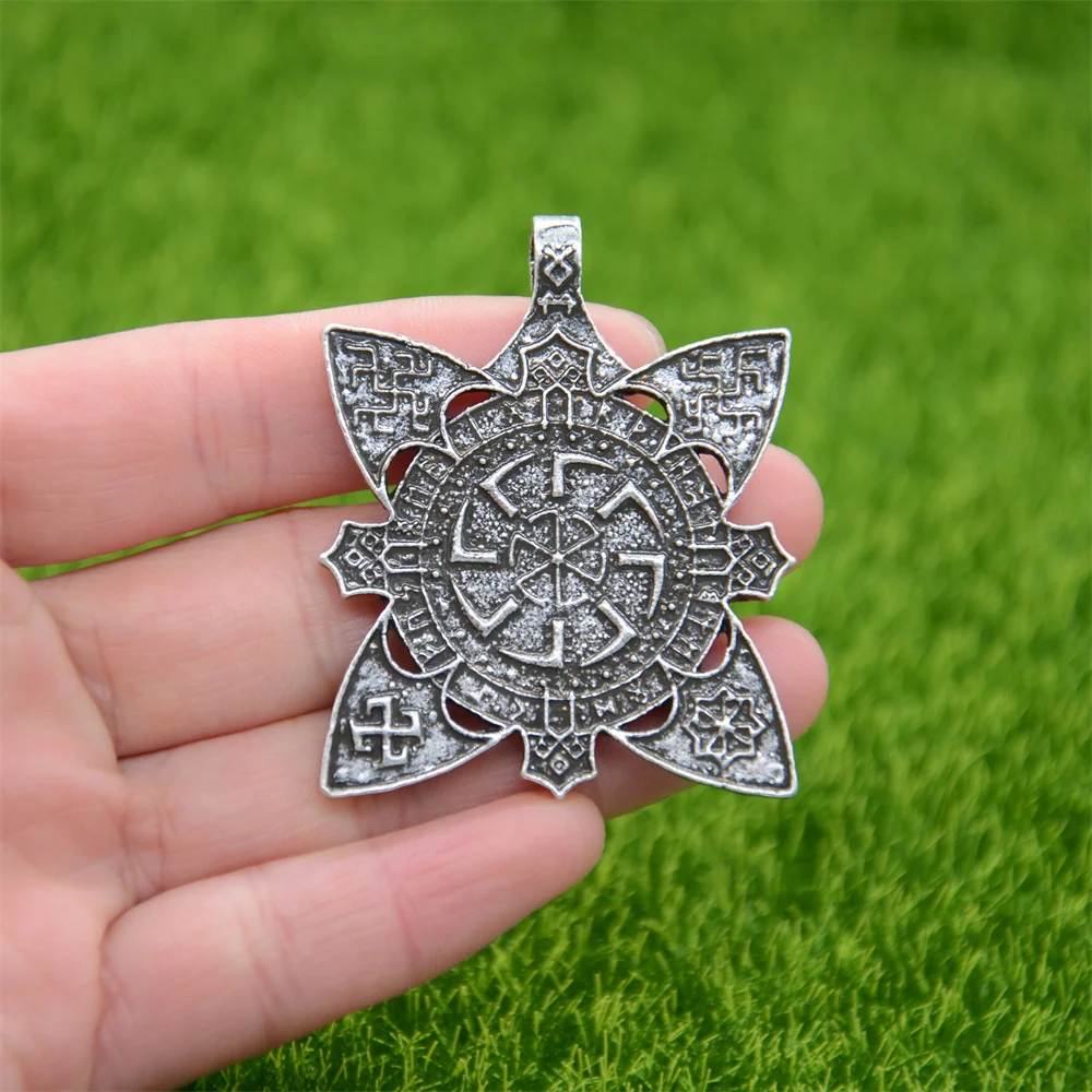 Nostalgia Russia Star Kolovrat Slavic Pendant Symbols Amulet Protection Wicca Charms Necklaces & Pendants