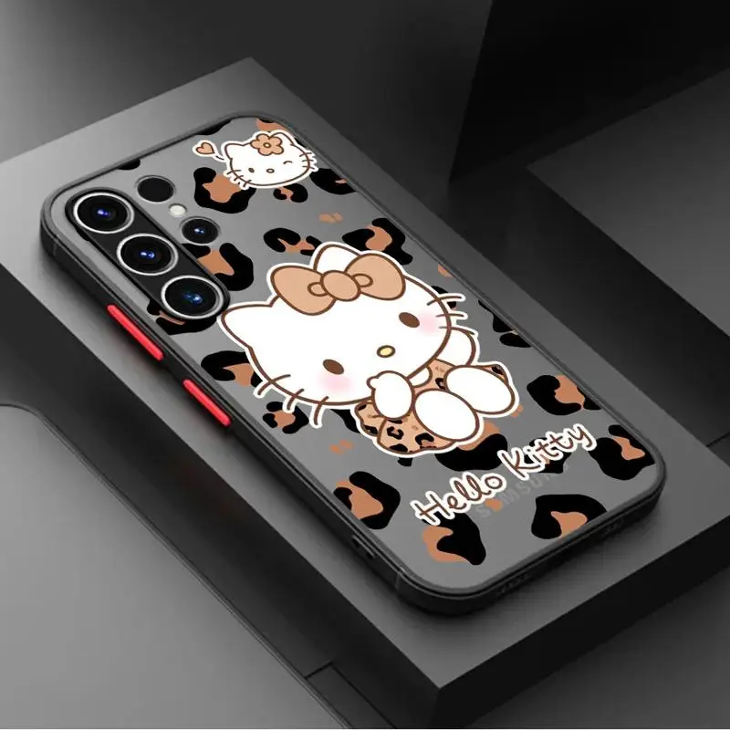 Cartoon Holle Kitty Matte Case For Samsung Galaxy A54 A52 A14 A53 A34 A13 A12 A32 A21s A23 A51 A33 A71 A50 A22 A24 Phone Cover