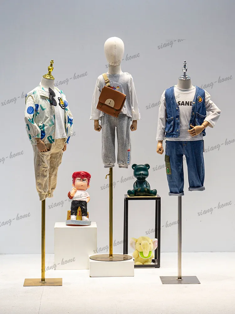 PG model props half-body window display stand full body men and women children's clothing store cloth iron base dummy table