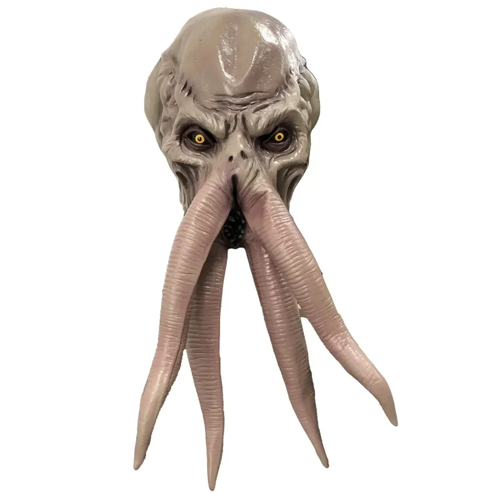 เกม Baldur Gate 3 Lllithid Mind Flayer Squiddy หน้ากาก BG3 Octopuse Monsters Latex หมวกกันน็อก Headcover ฮาโลวีนเครื่องแต่งกาย Props Decor