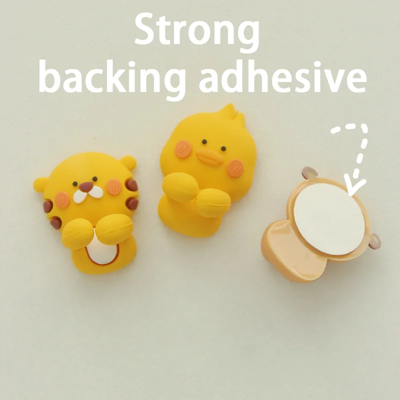 2Pcs Creative Cartoon Strong Backing Adhesive Mobile Phone Data Organizer Charging Headphone Cable Fixer Card Wire Finisher image 4