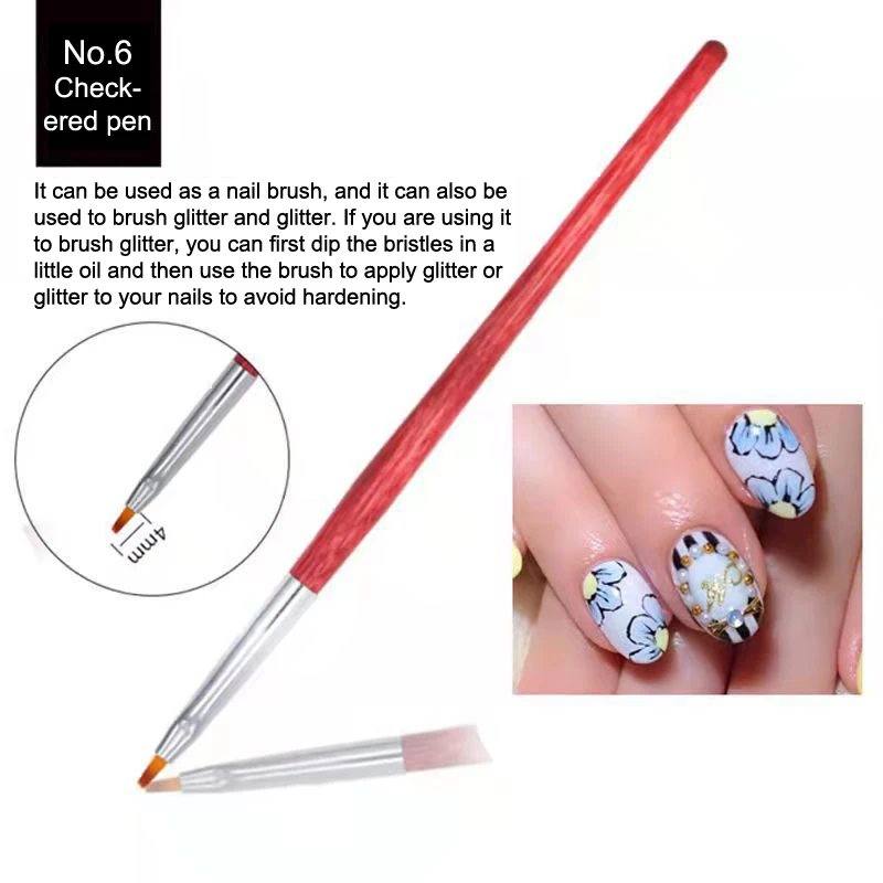 1/3/8 pcs Nail Art Brushes Set Tip Painting Gel Drawing Carving Dotting Pen Liner Acrylic Nail Tool Professional Nail Supply