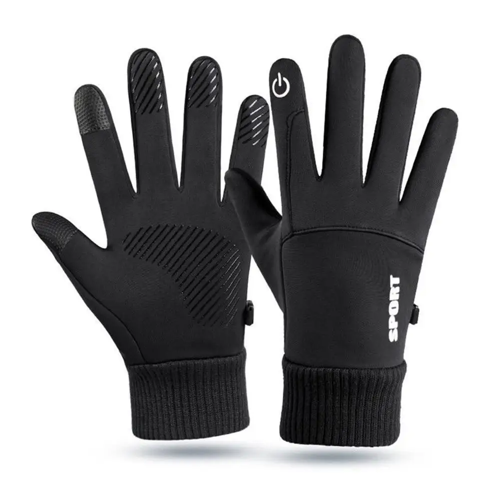 AliExpress Winter Gloves Men Cycling Bike Women Thermal Fleece Cold Wind Waterproof TouchScreen Bicycle Warm Outdoor Running Skiing Mitten