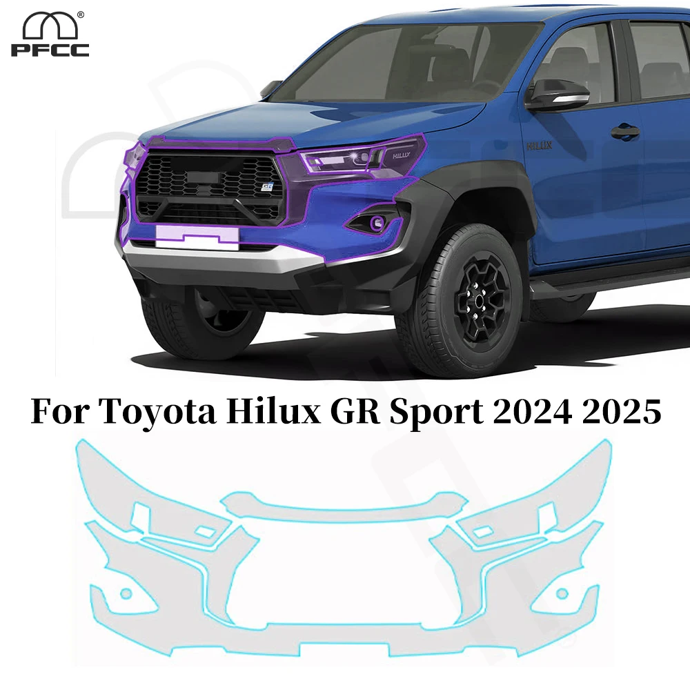 

For Toyota Hilux GR Sport 2024-2025 TPU Paint Protection Film Anti-Scratch Clear Bra Pre-cut PPF Resistant Invisible Repairable
