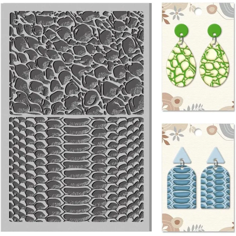 Python Pattern Clay Textured Mat Embroidery Pattern DIY Texture Tools for Clay Pottery Jewelry Making Stamp Engraving