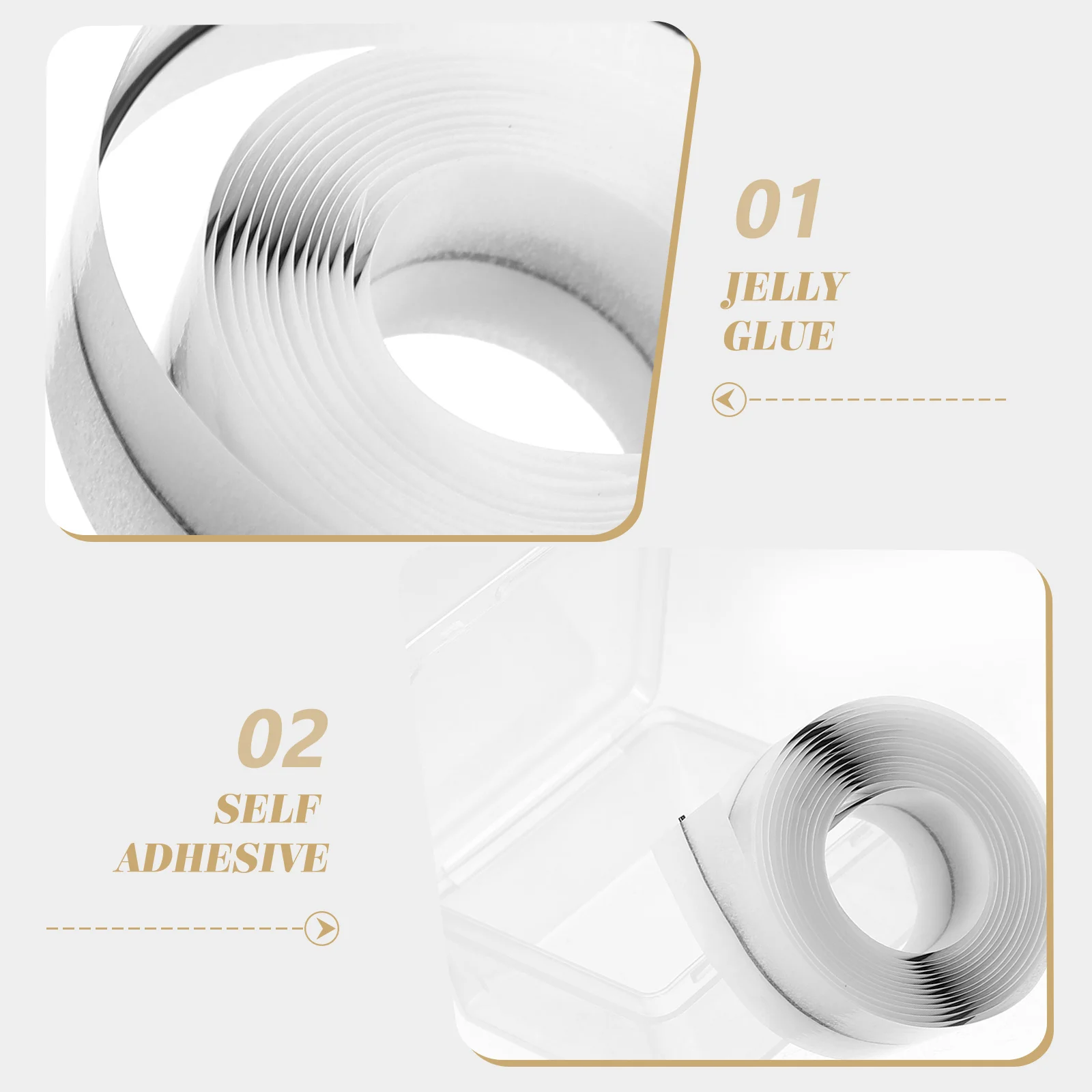 Bandes de colle pour cils auto-adhésives pour Extensions de cils, Application propre, Simple à couper selon les besoins