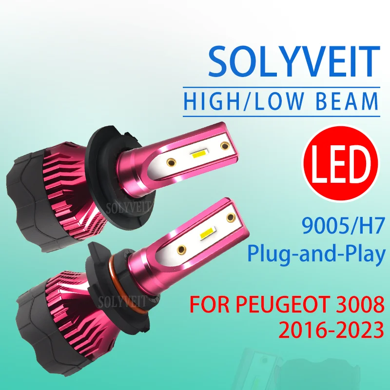 

Powerful Beam Wide Coverage 9005 H7 LED HIGH LOW HEADLIGHT BULBS FOR PEUGEOT 3008 2016 2017 2018 2019 2020 2021 2022 2023