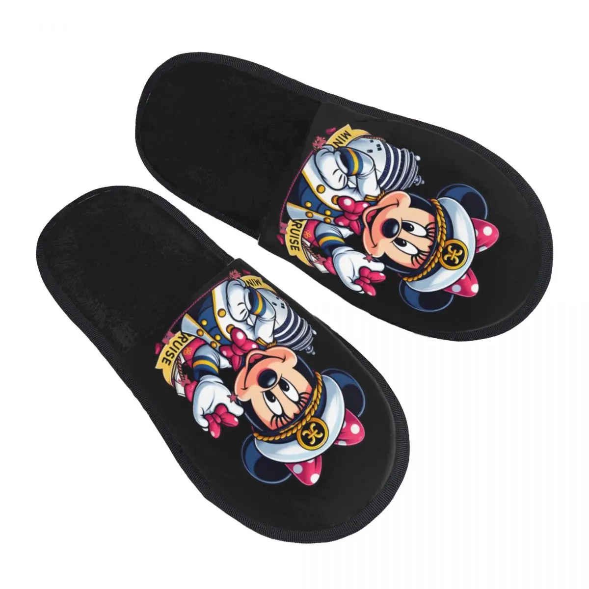 

Custom Print Women Mickey Mouse Crew Members House Slippers Cozy Warm Memory Foam Fluffy Slipper Indoor Outdoor Shoes