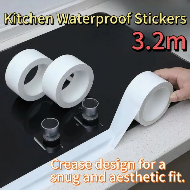 Shower Bath Sealing Tape Strips PVC Self Adhesive Waterproof Wall Sticker for Bathroom Kitchen Seal Caulk Strip Sink Mold Proof