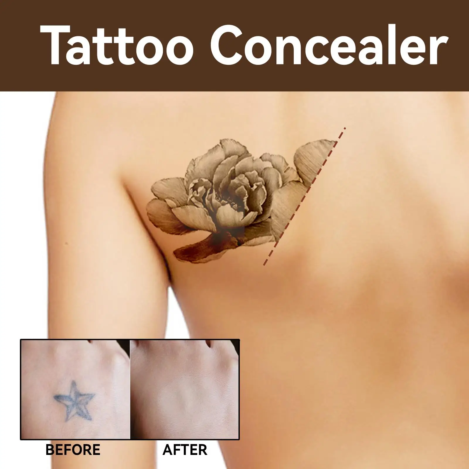 EELHOE Waterproof Tattoo Concealer Cover Scar Makeup Brighten Foundation Cream Freckle Birthmarks Concealer Body Coverage Cream