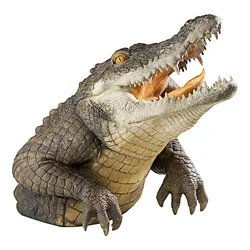 Crocodile Head Courtyard Pond Floating Animal Ornaments Park Pool Simulation Ornaments Outdoor Decor Gardening