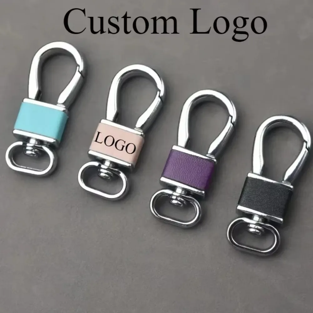 Leather Keychain for Men and Women Retro Vintage Personalized Keyring Customized Car Logo Key Chain Ring Laser Engrave Gift