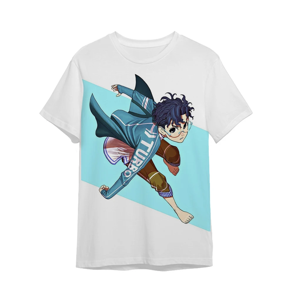 Jumeast Anime Dandadan 3D Printed Men T Shirt Baggy Manga Pattern T-shirts Cartoon Women Clothing Japanese Style T-shirty Tops