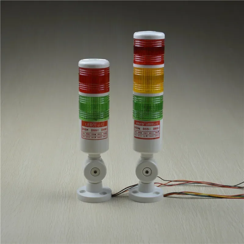 24V Bright Signal Tower Safety Stack Alarm Warning Lamp Multilayer Foldable Type With buzzer LED Indicator Lamp For CNC Machines