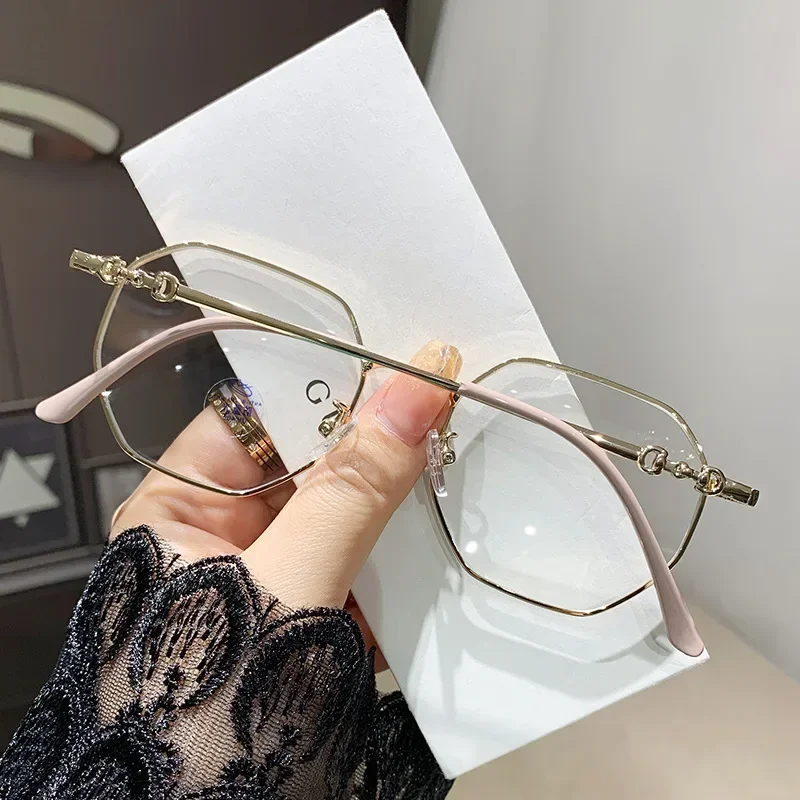 Luxury Anti-blue Light Myopia Glasses Trendy Women\'s Minus Diopter Eyewear Fashion Near Sighted Glasses Prescription Eyeglasses