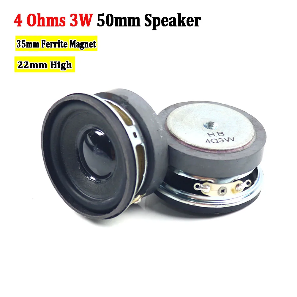 

2pcs 4R 3W Loudspeaker 50MM Mini Coke Cans Speaker 35MM External Magnetic Black Hat Speaker