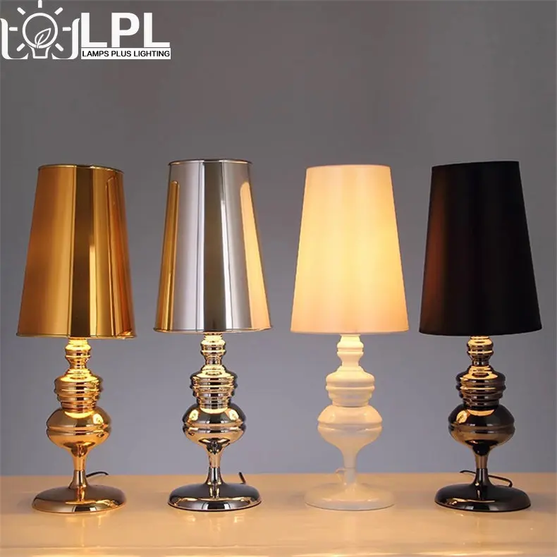 Modern Guard Table Lights Table Lamps for Living Room Bedroom Bedside Reading Lamp Gold Silver Color Tafellamp E27 US EU Plug