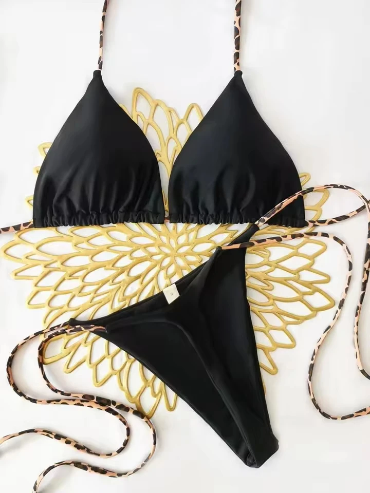

Vzvn Sexy Lace Up Thong Bikinis Women Split Swimsuit Beach Vacation Brazil Bikini 2026 All Season Backless Bikinis 2 Piece Set