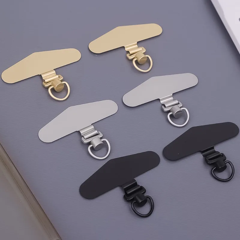 3/1Pcs Stainless Steel Phone Lanyard Patch Mobile Phone Case Connect Clips Rotatable Detachable Phone Strap Tether Pad Gasket