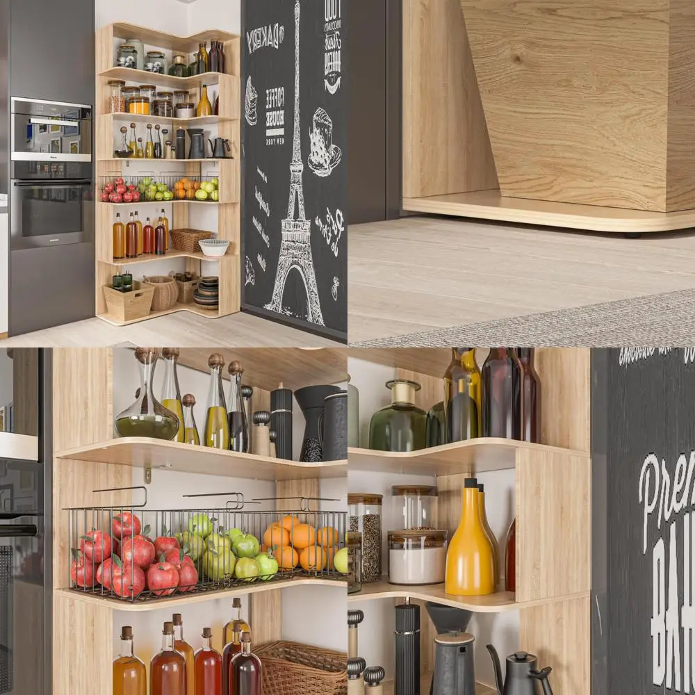 modern 7-tier corner bookcase, 81.9" high l-shaped shelving unit for living room storage and display