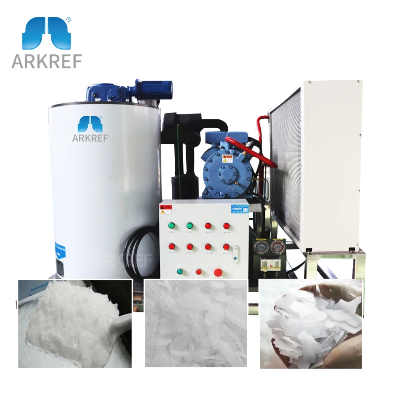 

ARKREF 10T 15T 20T 25T 30T Sea Salt Water Flake Ice Maker Slicing Machine Flake Ice Making Machine For Fish Seafood Market