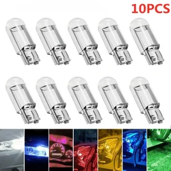 10PCS W5W LED Bulb 12V 4W 400lm Car LED Lights COB Glass Auto License Plate Lamp Dome Read DRL Bulb Equippments Parts