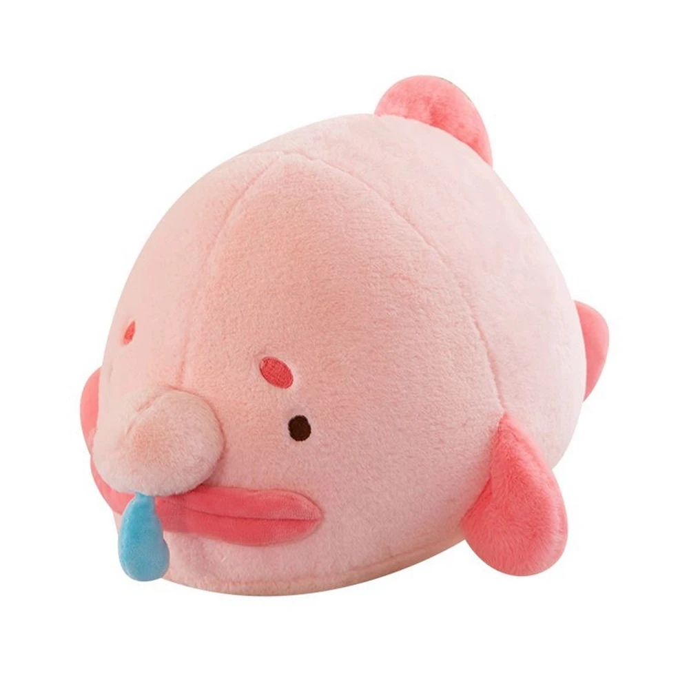 30cm Pink New Sniffling Snot Fish Funny Cute Doll Ugly Cute Plush Toy Bed Sofa Sleeping Pillow Adornment For Boys And Girls Gift