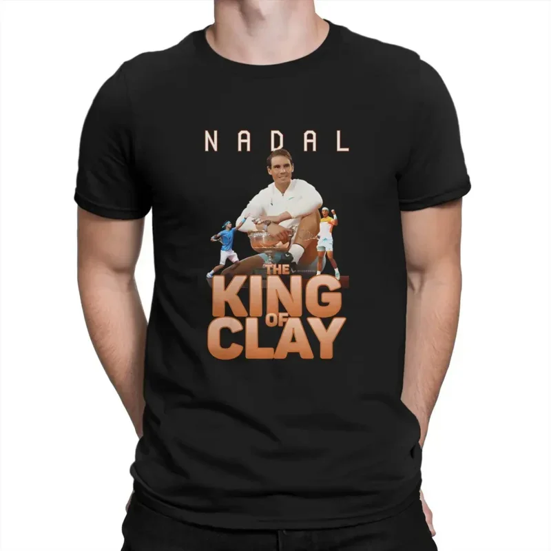 men round neck pure cotton t shirt R-Rafa N-Nadal short sleeve tee shirt 6XL clothes Funny tennis T-shirts  graphic t shirts