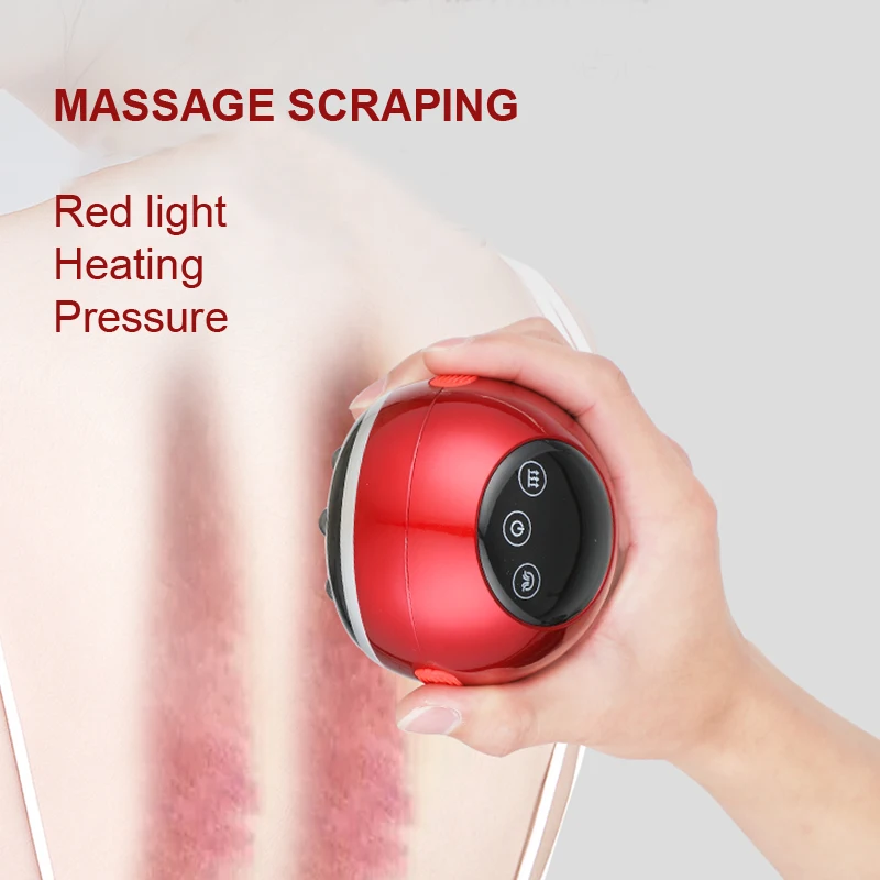 Home Electric Guasha Scraping Massage Cupping Body Massager Vacuum Cans Suction Cup Heating Fat Burner Anti-cellulite Massager