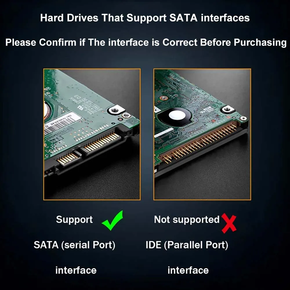 Caixa de HDD SSD Inteligente Kebidumei com Display Digital 2.5 polegadas SATA USB 3.1 Enclosure para HD Móvel 6Gbps para PC