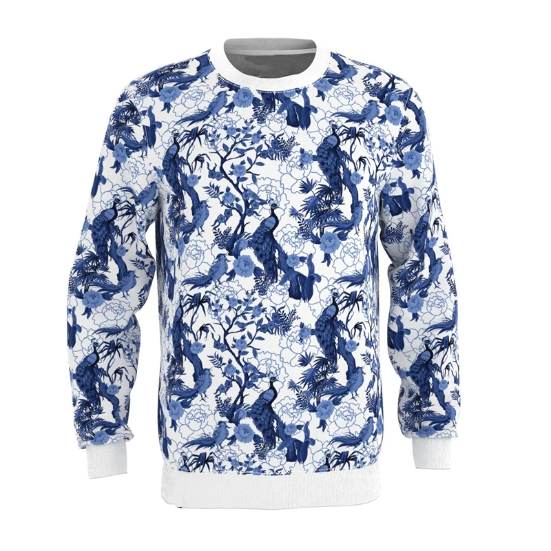 

Autumn Winter Sweatshirt Men's Clothing Long Sleeve Pullover Sweatshirts 3D Print Mushroom Skeleton Streetwear Hoodies Fashion