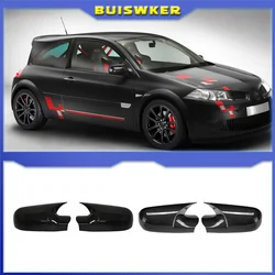 Pair Car Side Rearview Mirror Cover Cap Mirror Shell Case Trim For Renault Megane 2 MK2 2002-2009 Rear View Mirror Cover Cap