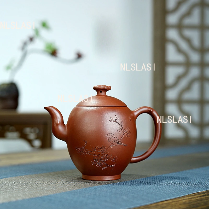 

300ml Earthenware Pot of Yixing Purple Clay Incense Pot Handmade Chinese Style Household 9-hole Teapot High End Teapot