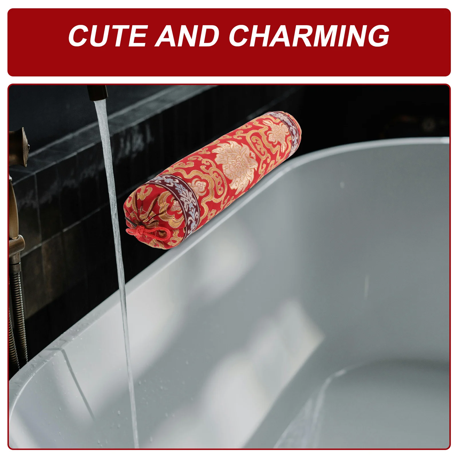 Almohada de sofá Oriental redonda pequeña, almohada clásica china para el cuello, relleno de trigo sarraceno, soporte Lumbar, cojín decorativo para el hogar