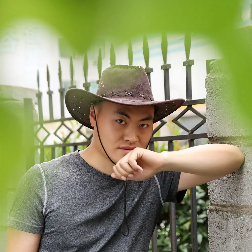 Hot Sale Suede Fashion Unisex Cap Cowboy Hat West Fancy Dress Polyester