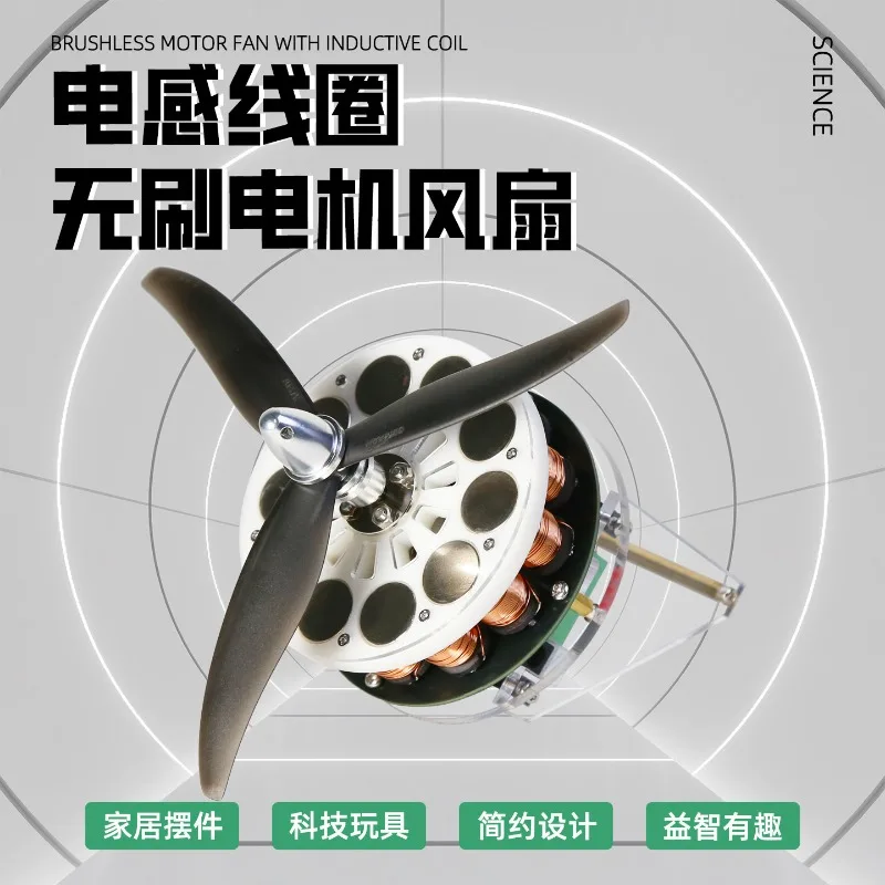 Axial Flux Brushless Motor Model Induction Coil High Speed Brushless Motor Fan Science Toy