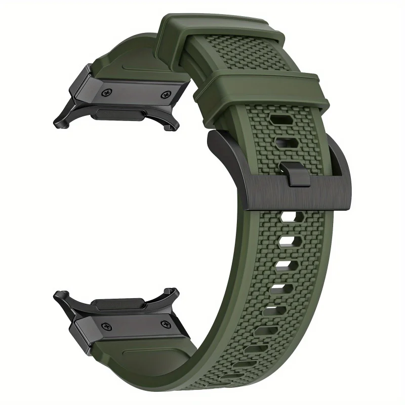 حزام رياضي من السيليكون قابل للتنفس لساعة سامسونج الترا 47 ملم، تصميم سريع التحرير، حزام رأس معدني قوي للغاية