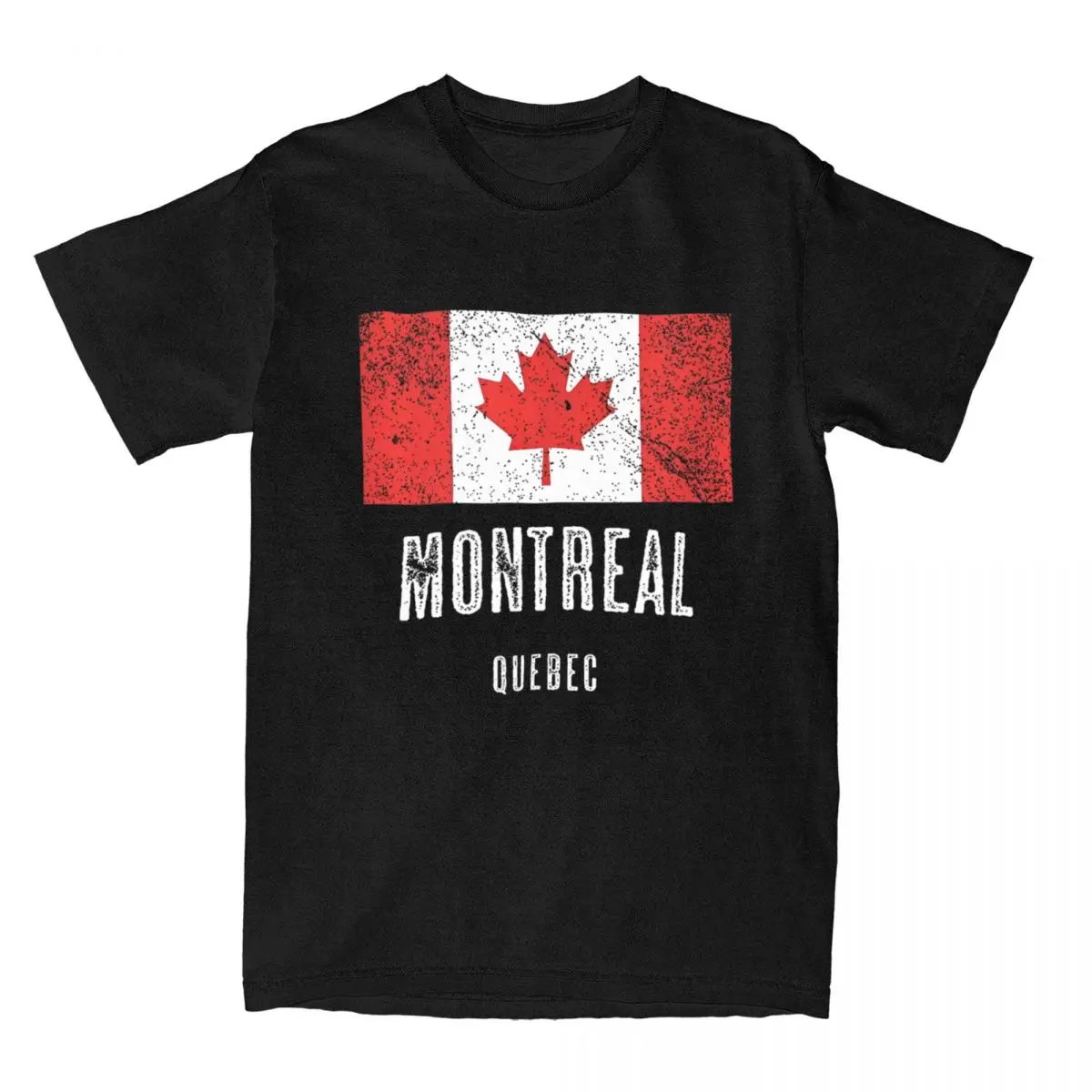 City Of Montreal Canada Canadian Flag Novelty Merch Men T Shirts Novelty Tee Shirt Quebec T-Shirt Pure Cotton Printing Clothing