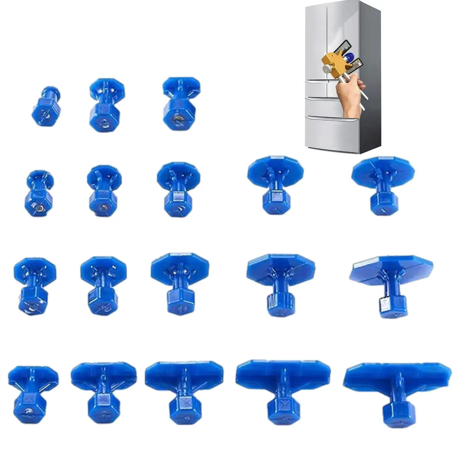 18Pcs/set Car Dent Repair Tabs Car Body Dent Lifter Seamless Suction And Extraction Repair Adhesive Sheet Dent Repair Gasket