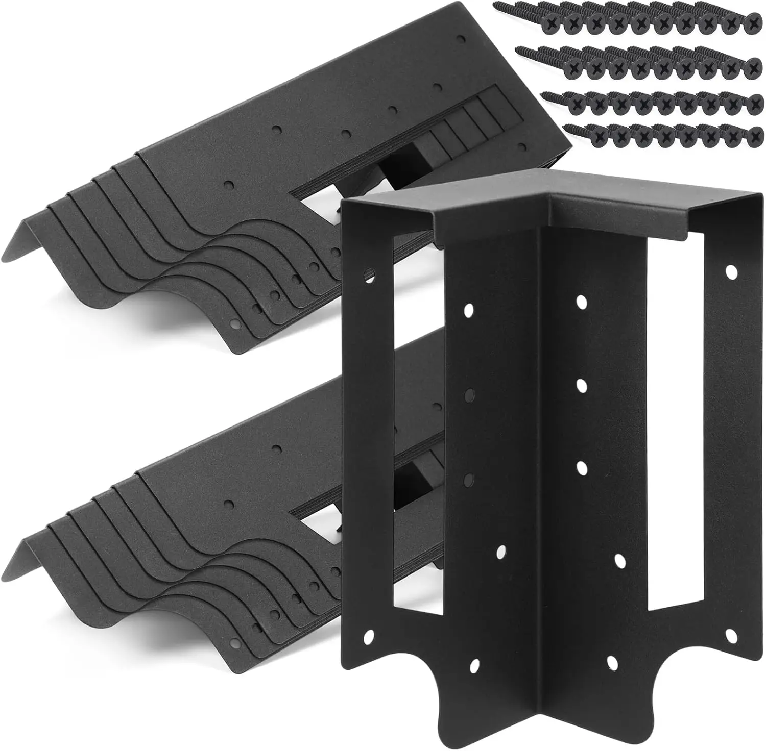 Wood Frame Garden Bed Metal Corner Brackets in General Color - 12 Pack for Secure Assembly
