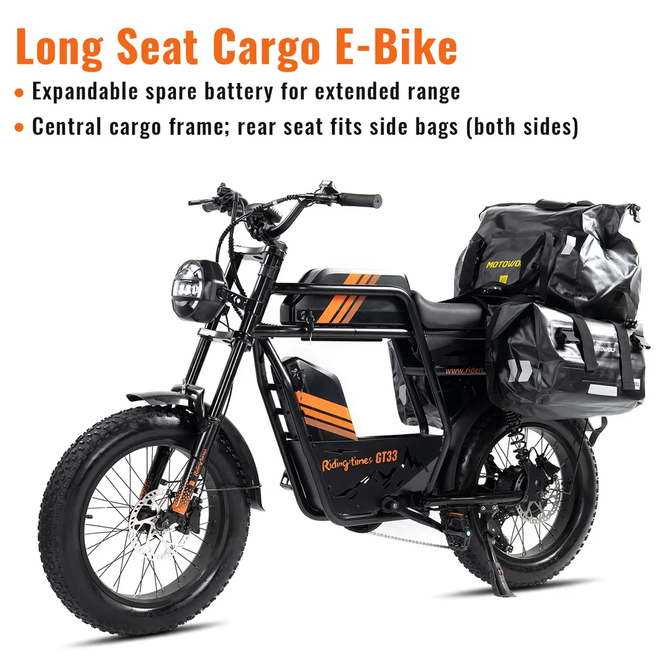 Ridingtimes GT33 Electric Bike for Adults, Max 34MPH & 50-80 Miles Ebike with 20" Fat Tires, 1500W Motor & 27AH Removable Battery, Dual Hydraulic Brakes, Full Suspension E Bike image 5