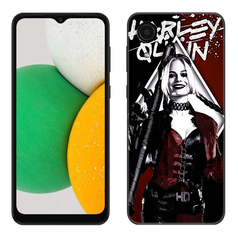 Suicide S-Squad Queen Phone Case For Samsung Galaxy A01 A03 Core A04 E A02 A05 A10 A20 A21 A30 A50 S A6 A8 + A7 2018 Black Cover